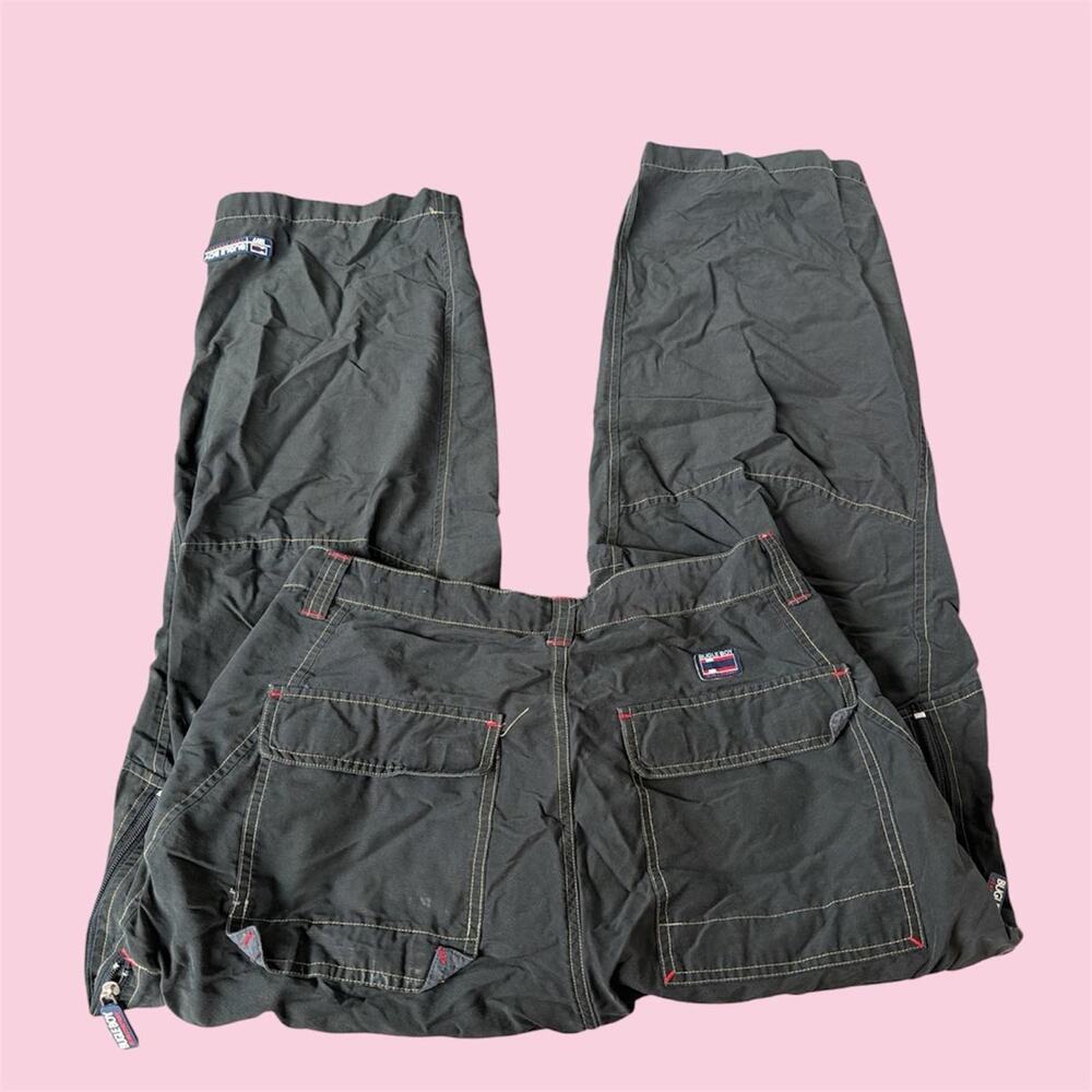 Y2K Baggy Bugle Boy cargo pants in black  size 32x30